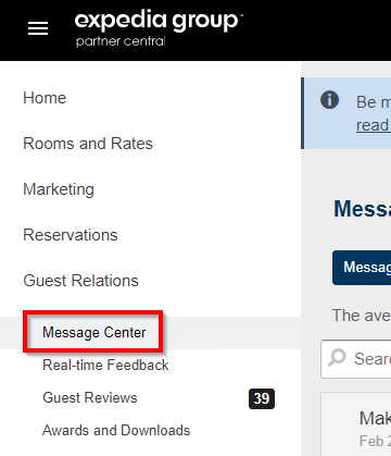 Expedia - Email Addresses Setting - 1