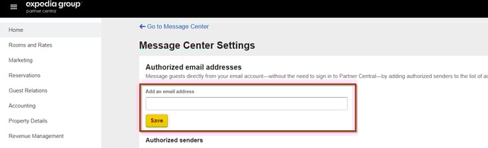 Expedia - Email Addresses Setting - 3